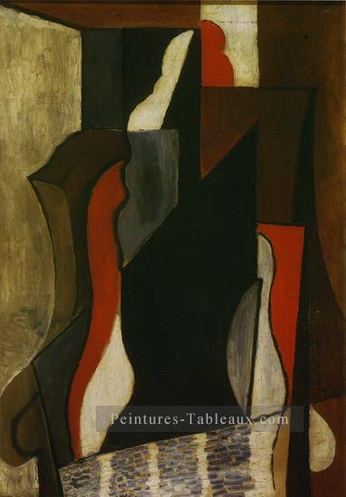 Personnage dans un fauteuil 1917 cubiste Peintures à l'huile